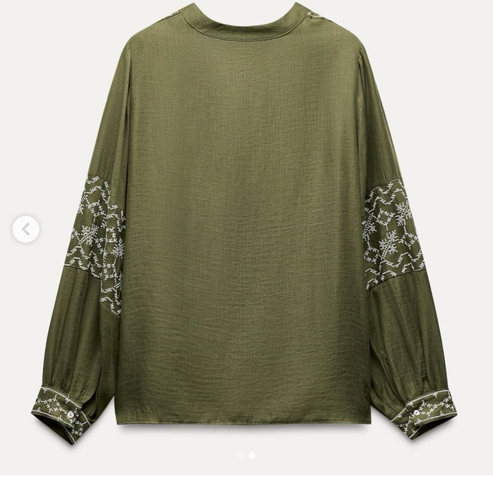 Zara Embroidered Blouse - Picture 2 of 5